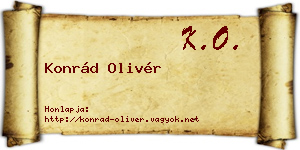 Konrád Olivér névjegykártya